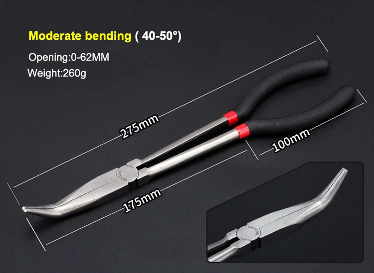 UNeefull длинные иглы плоскогубцы боковой резак, мульти инструмент длинная ручка изогнутые плоскогубцы щипцы точность работы ремонт ручной