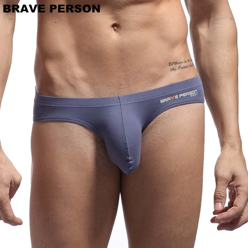 men in briefs BRAVE PERSON Sexy Men's Briefs Cotton Underwear for Big Penis Pouch Bags U convex Design Men Briefs for Man Underpants best men's underwear for ball support