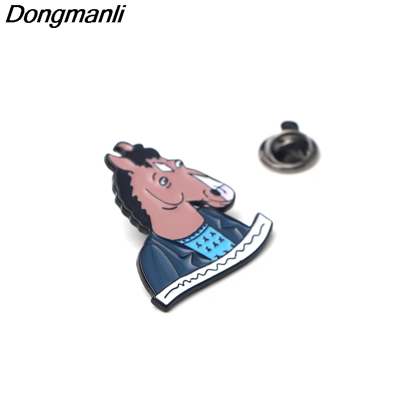 P2604 Dongmanli BoJack Horseman рисунок искусство эмалированные булавки и броши для женщин мужчин нагрудные булавки рюкзак сумки значок подарки