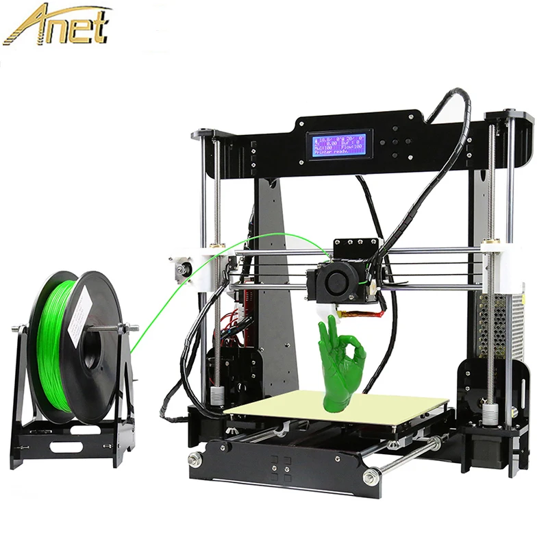 

Anet A8 Desktop Auto Leveling Impresora 3D Printer DIY Kit 3D Printers Aluminum Hotebed 0.4mm Nozzle With 10m Filament SD Card