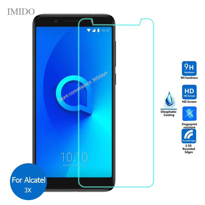 

For Alcatel 3X Tempered Glass Screen Protector 2.5 9h Safety Protective Film on 3 X 5058A 5058J 5058T 5058Y