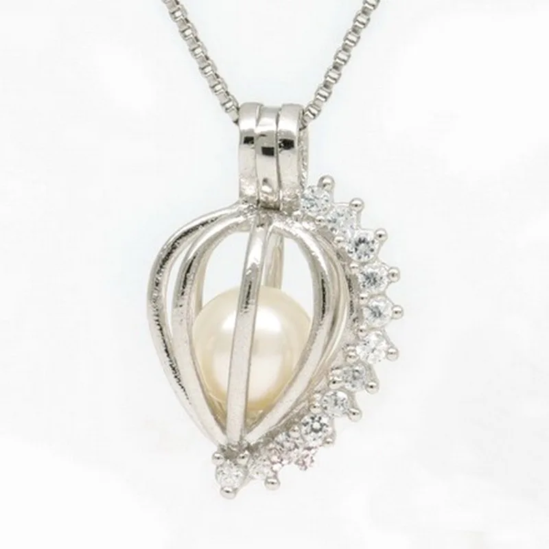 100pcs/lot Mixed Design 18kgp pearl cage pendants, fashion lovely wish beads locket charm mountings DIY jewelry wholesale 4