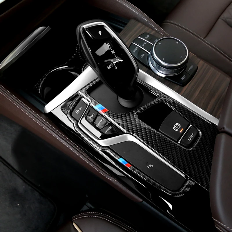 

Carbon Fiber For BMW 5 Series G30 G38 6GT Inner Gear Shift Box Panel Frame Cover Trim Stall Decoration strip sticker Accessories