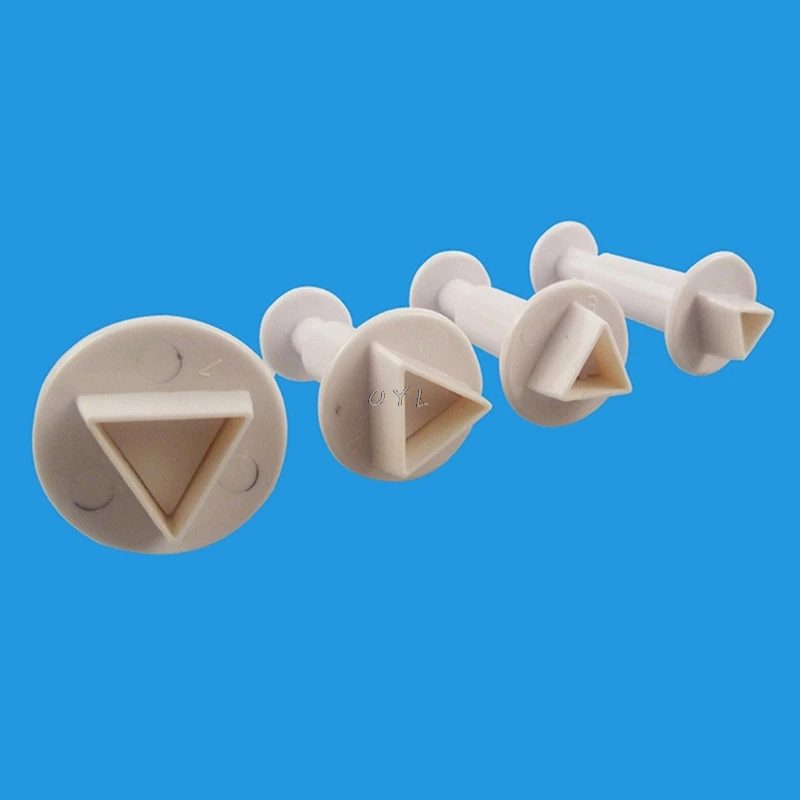 4 Pcs Hexagon Triangle Rectangle Plastic Cake Mold Chocolate Cookie Cutter Fondant Decoration Tools kitchen tools