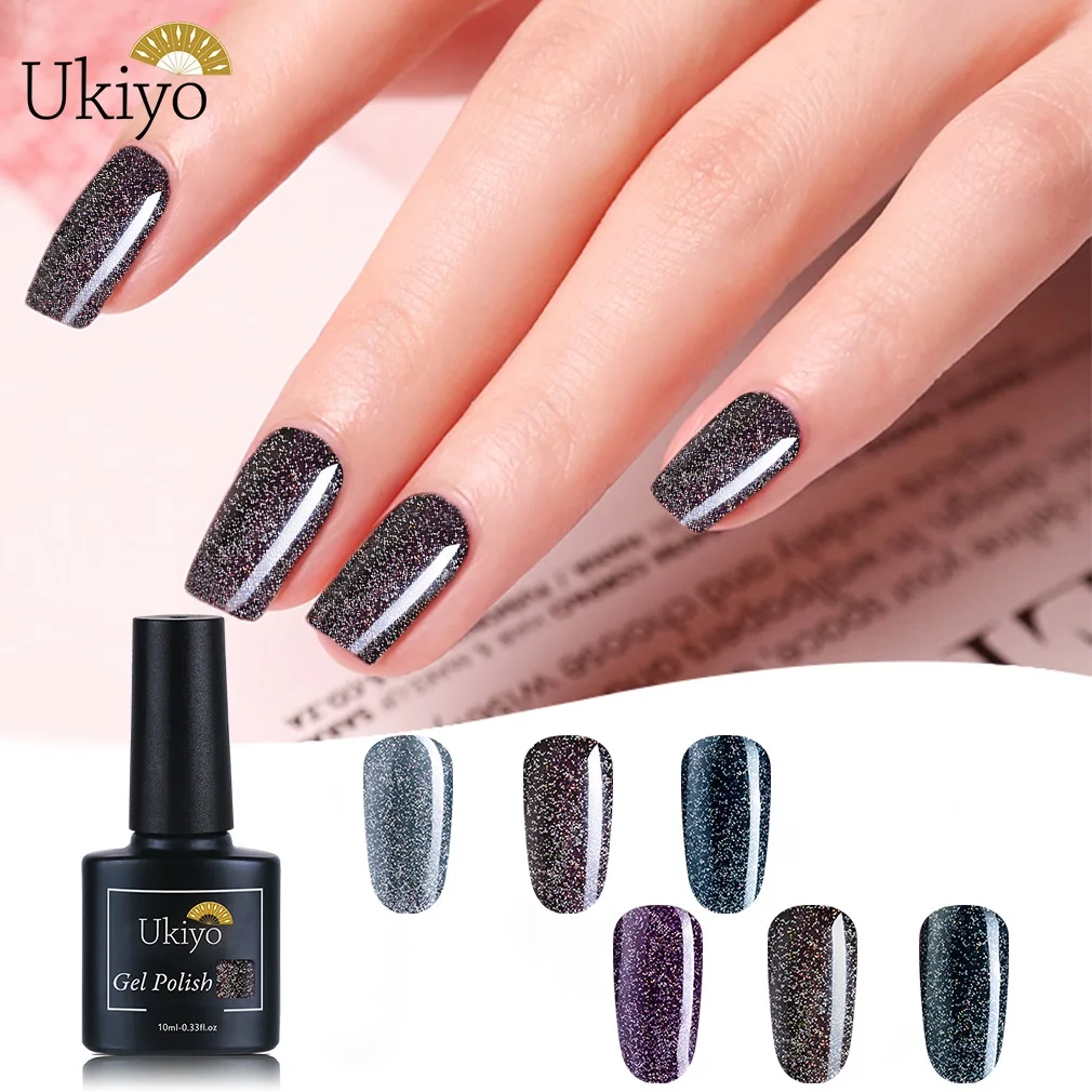

Ukiyo Gel Varnishes Black Diamond Colors Series 10ML Nail Gel Polish UV Gel Soak Off LED Long Lasting Top Base Coat Primer
