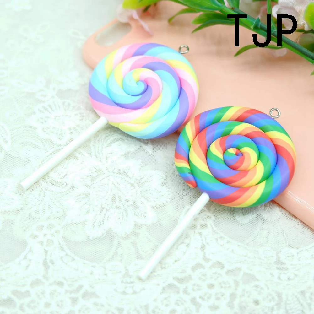 Каваи большой леденец Подвески для DIY украшения Браслеты ожерелье серьги брелок