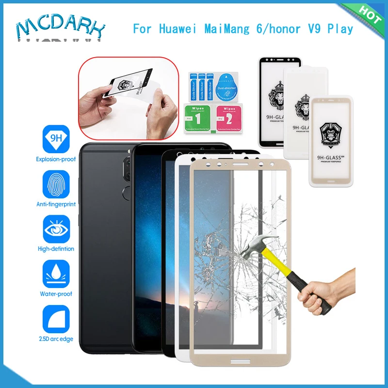 Mcdark для Huawei honor V9 Play Переднее стекло защитная пленка экрана Замена MaiMang 6