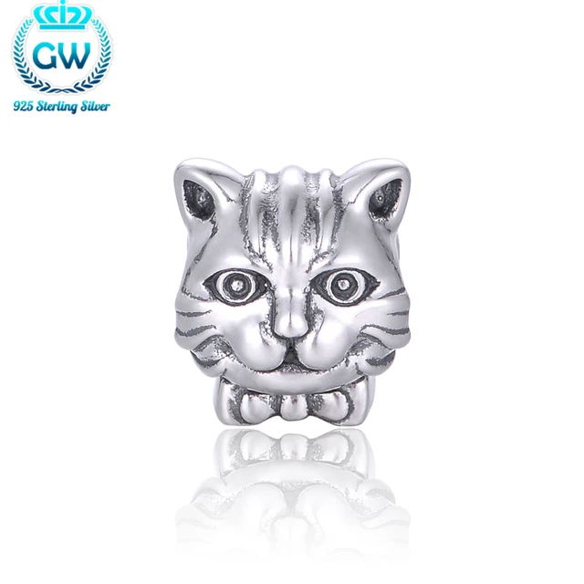 925 Sterling Silver Cat Charms For Brand Bracelets Gw Jewelry 925 Sterling Silver Cat Charms For Brand Bracelets Gw Jewelry Beads Diy