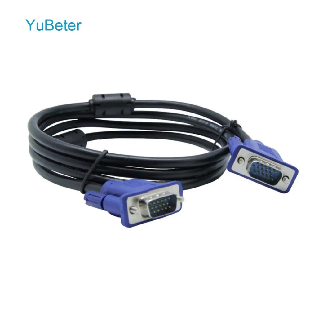 

YuBeter 3 Meter VGA Cable Computer Monitor VGA Extension Cable HD 15 Pin Male to Male Cord Copper Line for Laptop PC Projector