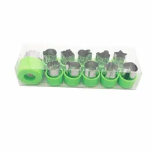 Нержавеющая сталь печенье резак фруктов и овощей Cutter выпечка печенья украшения торта Molud детей DIY Пособия по кулинарии инструмент 12 шт