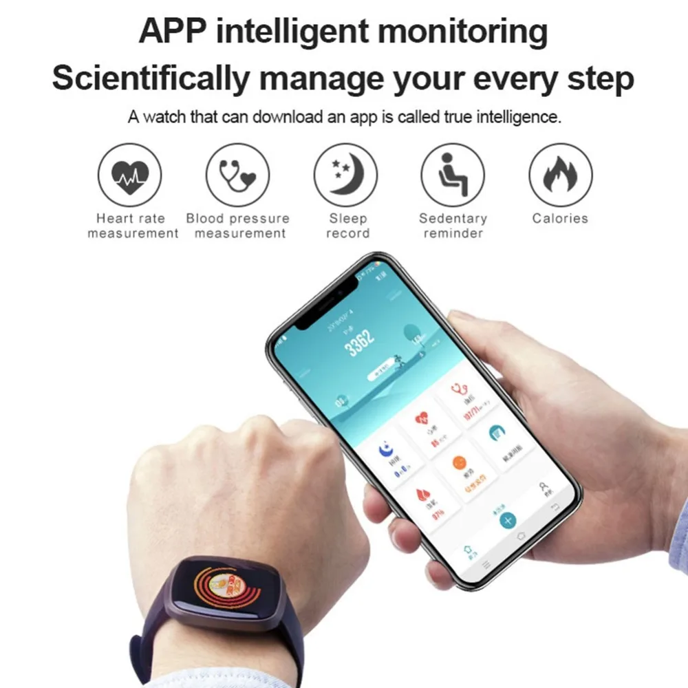 Hangrui GT103 Full Screen Touch Ultra-thin Smart Watch Fitness Tracker Blood Pressure Monitor Heart Rate Waterproof Sports Watch (4)
