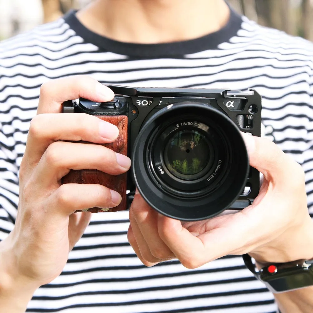 Клетка стабилизатор для камеры Sony A6500 с деревянной ручкой|kit kits|kit camerakit wood |