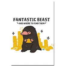TAAWAA Fantastic Beasts and Where to Find Them Niffler Art Silk Movie Poster and Print Wall Art Painting for Living Room Decor TAAWAA Fantastic Beasts and Where to Find Them Niffler Art Silk Movie Poster and Print Wall Art Painting for Living Room Decor