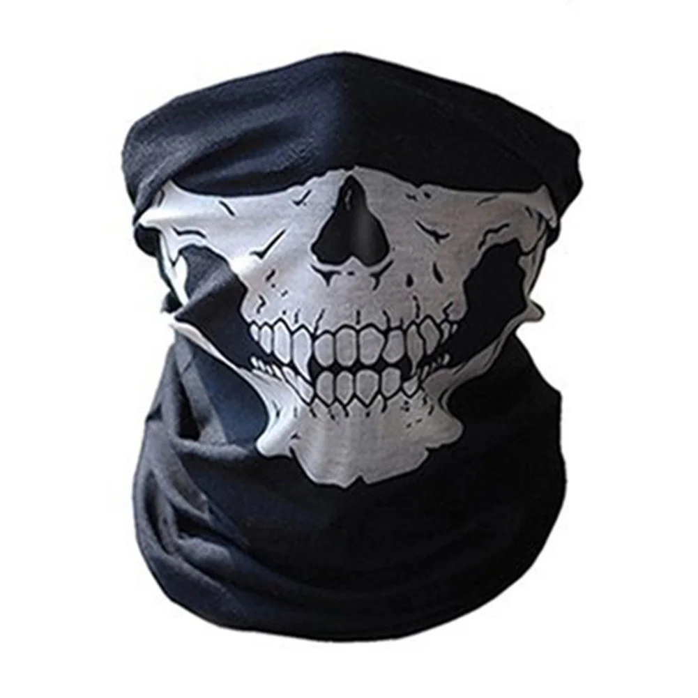 Многофункциональная Байкерская Балаклава с черепом для шеи, теплый снуд, шарф, бандана с изображением масок для лица
