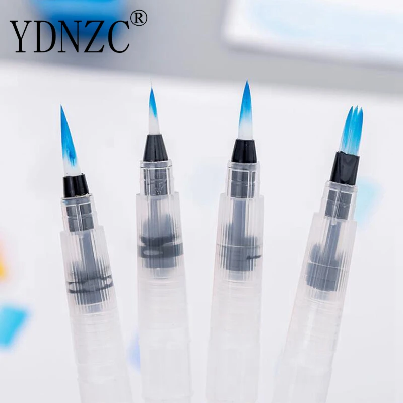 

YDNZC 3 pcs/Set Refillable Water Color Brush Pen Set Art Professional Water Ink Brush Pen Soft Head Brush pen Marker Stationery