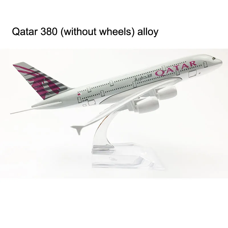 QATAR Airways Airlines Plane model 16CM Boeing 747 Airplane model 20CM A380 Aircraft model Alloy Metal Diecast Toy plane DROPSHI