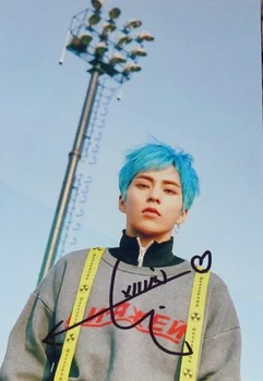 

hand signed EXO-CBX XIUMIN autographed Blooming Days photo picture 4*6 collection free shipping K-POP 042018B