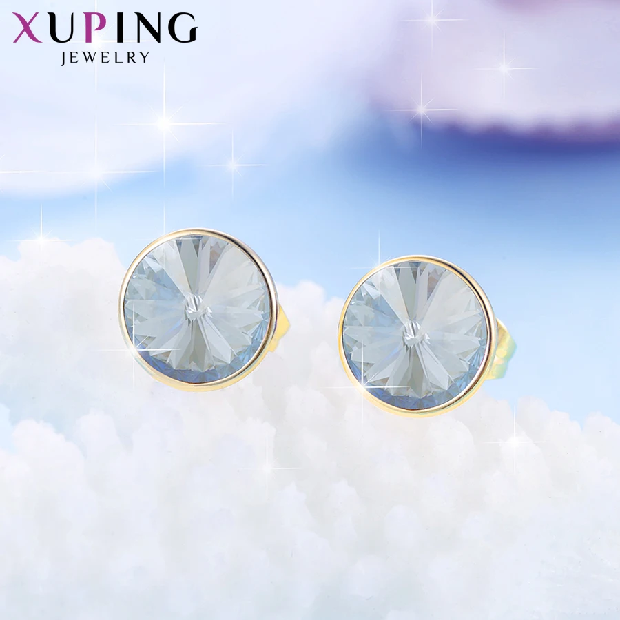 Xuping 8*8 мм серьги-гвоздики кристаллы от Swarovski простые элегантные украшения для женщин девочек вечерние подарки M80/M81-20396