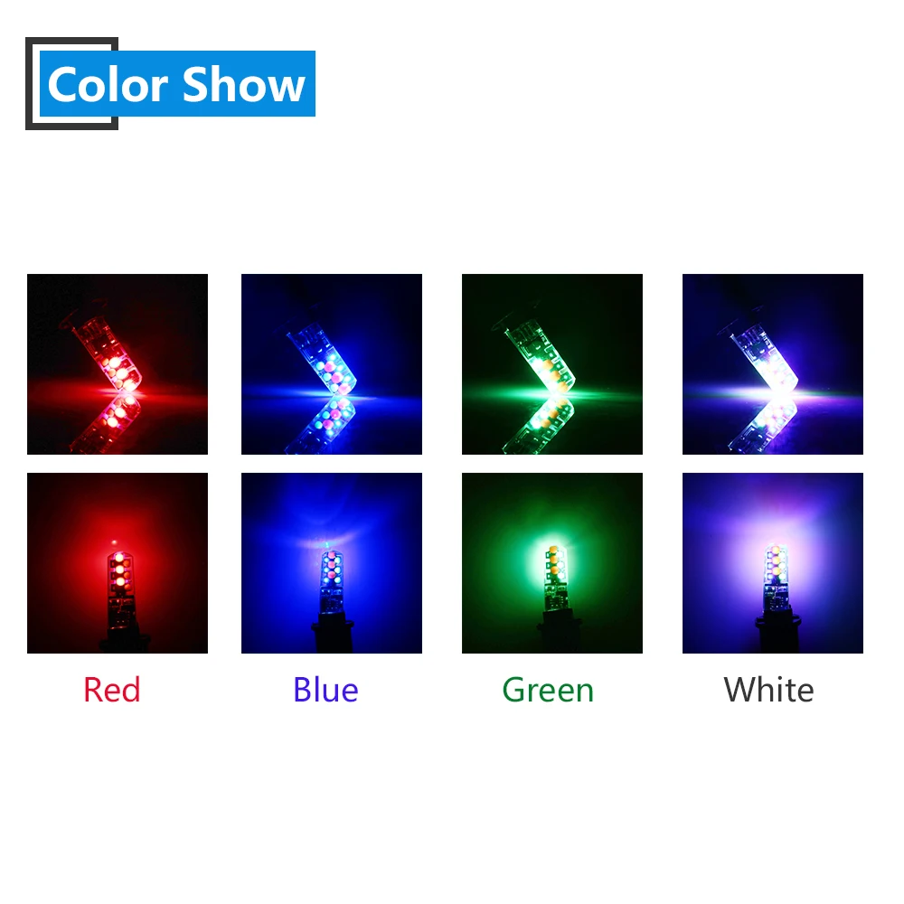 YM E Bright 2 шт./компл. T10 COB 12 SMD RGB 194 168 W5W В Автомобильная фотолампа новый стиль с