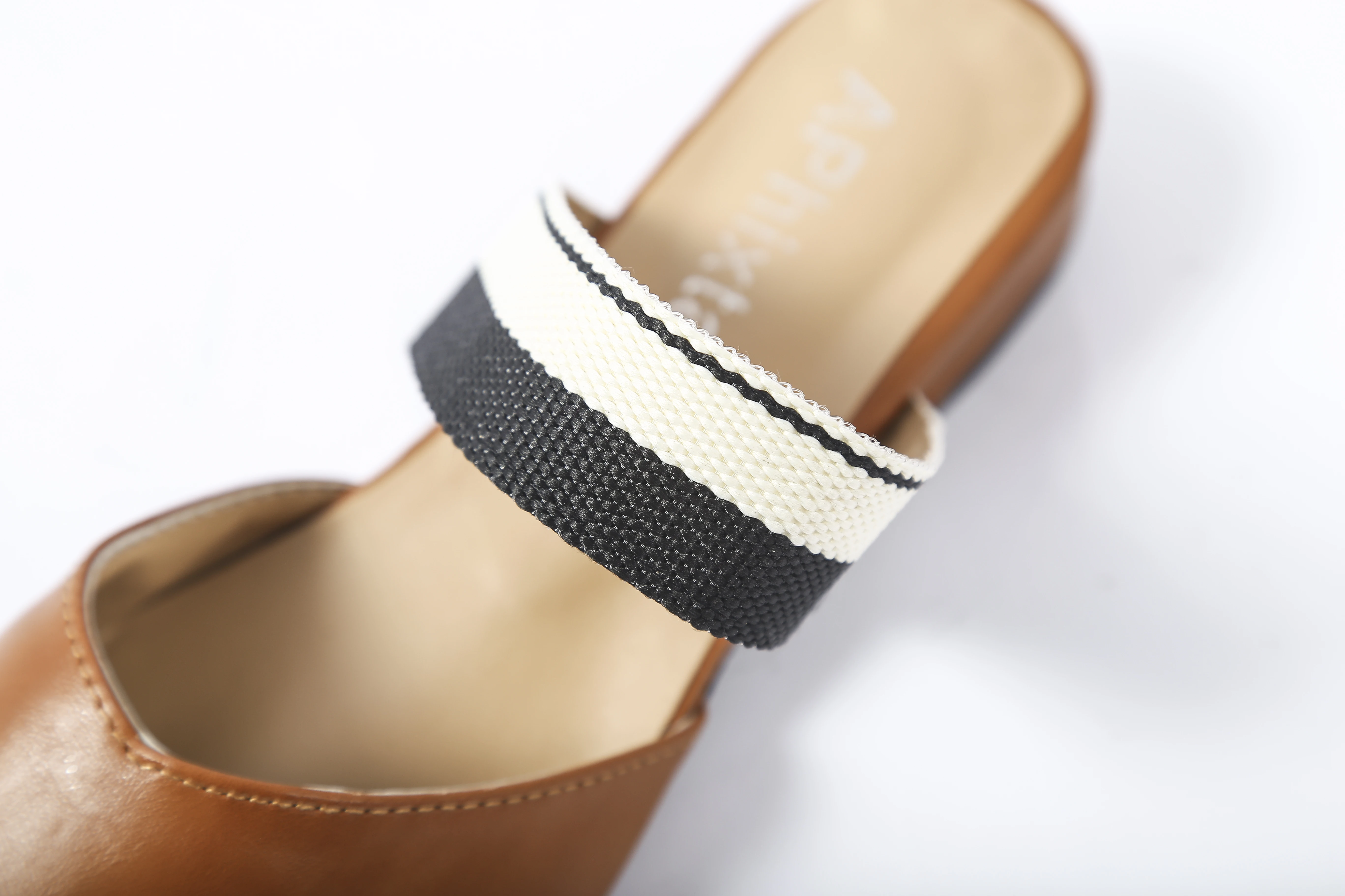 Aphixta модные женские туфли слайды острый носок летние туфли квадратный каблук коричневый бежевый тапочки женская обувь Шлёпанцы открытый Zapatos Mujer