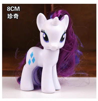 

8*3*5 CM Anime Unicorn Pets Horse PVC Action Toy Figures Rarity