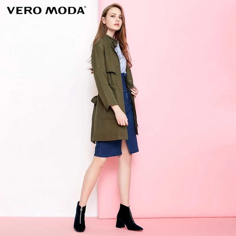 Vero Moda Женский Тренч средней длины с завязками на талии | 318321543