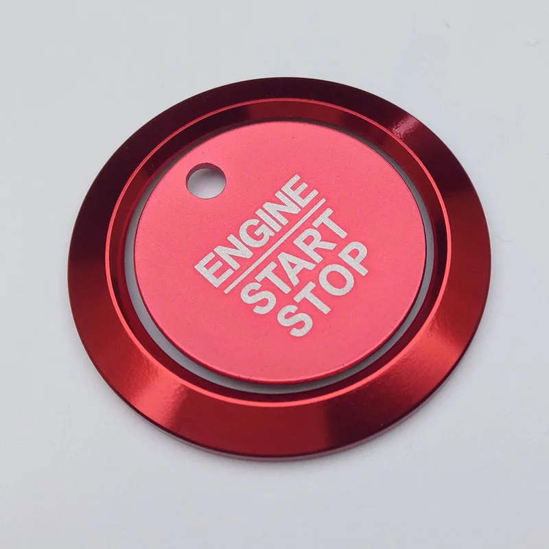 For Ford F150 15-18 1pcs Metal Start Stop Engine Push Button Key Ring Cover Trim