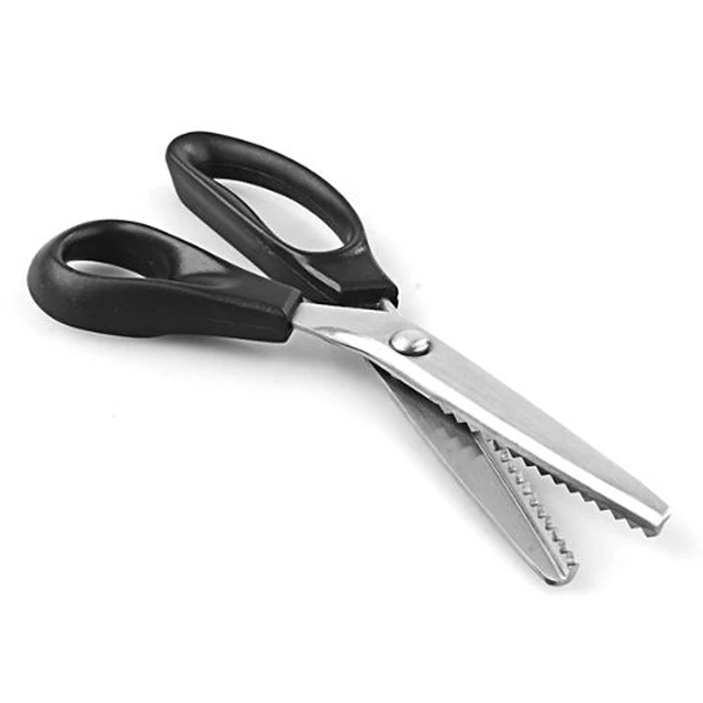 Lacework Wavy Pattern Patchwork Scissors Dog Teeth Cut Fabric Swatches