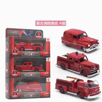 

Retro fire truck 1:43 alloy car toy diecast metal toy vehicle Children's educational toys collection model free shipping