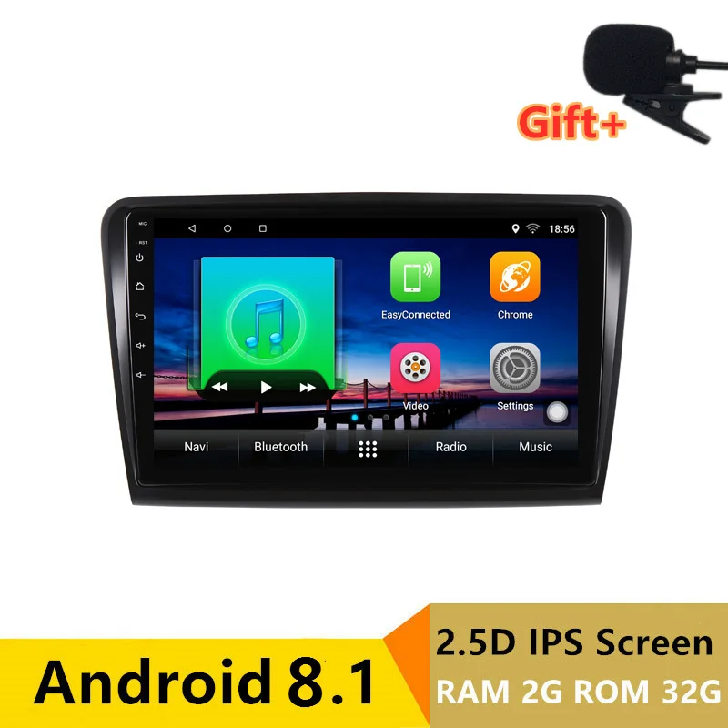 

2+32G 2.5D IPS Android 8.1 Car DVD Multimedia Player GPS For Skoda Superb 2009 2010-2014 audio car radio stereo navigation