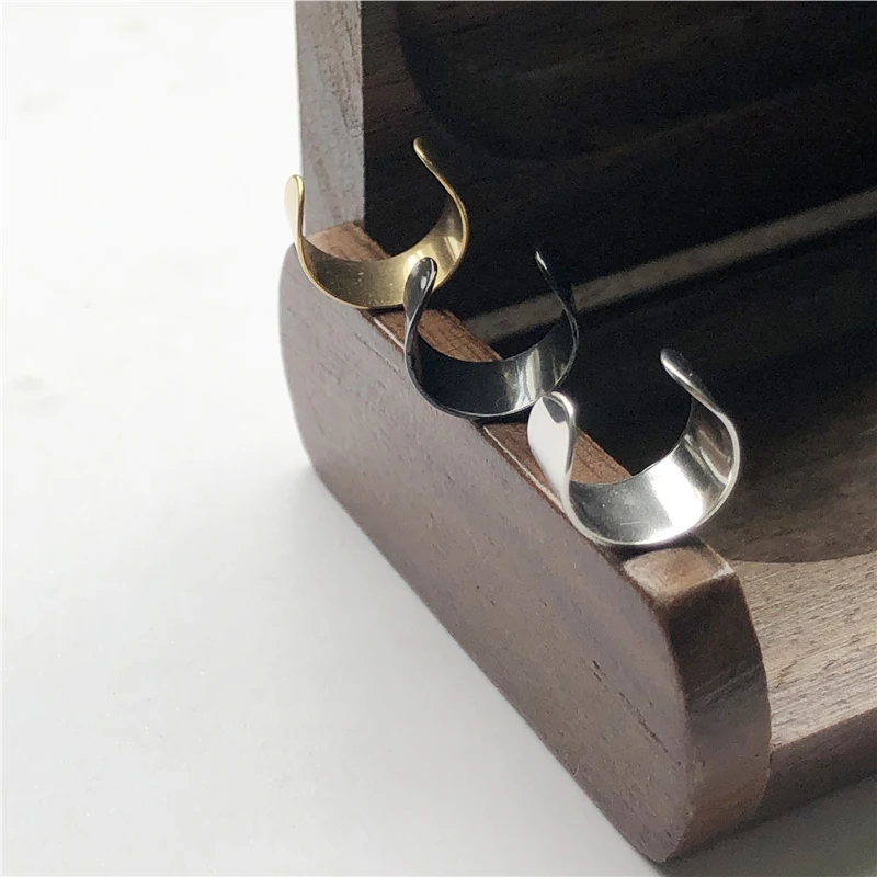 UVW003 2pc Stainless Steel Earrings Non-Piercing Ear Bone Clip On Earring for Women Fake Ear Cuff Helix Tragus Piercing Jewelry