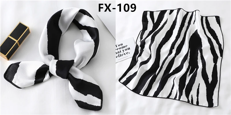 Маленький шелковый квадратный шарф для женщин модный принт для офиса женские шейные шарфы повязка для волос носовой платок для девочек дизайнер
