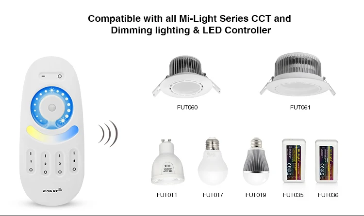 Miboxer 2,4G RGB CCT RGBWW Беспроводной RF пульт дистанционного управления FUT091/FUT092/FUT095/FUT096/FUT098/FUT005/FUT006/FUT007/FUT089