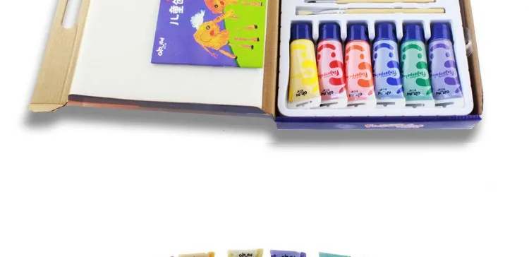 Чудесный моющийся цветной детский набор для рисования пальцами 12 цветов
