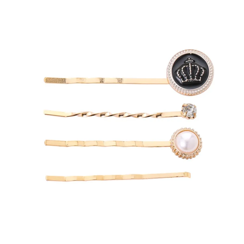 Kymyad 3Pcs/ Set Korea Fashion Metal Hairpins Imitiation Pearl Beads Hair Clips Bobby Pin Barrette Hairpin Hair Accessories - Metal color: 22