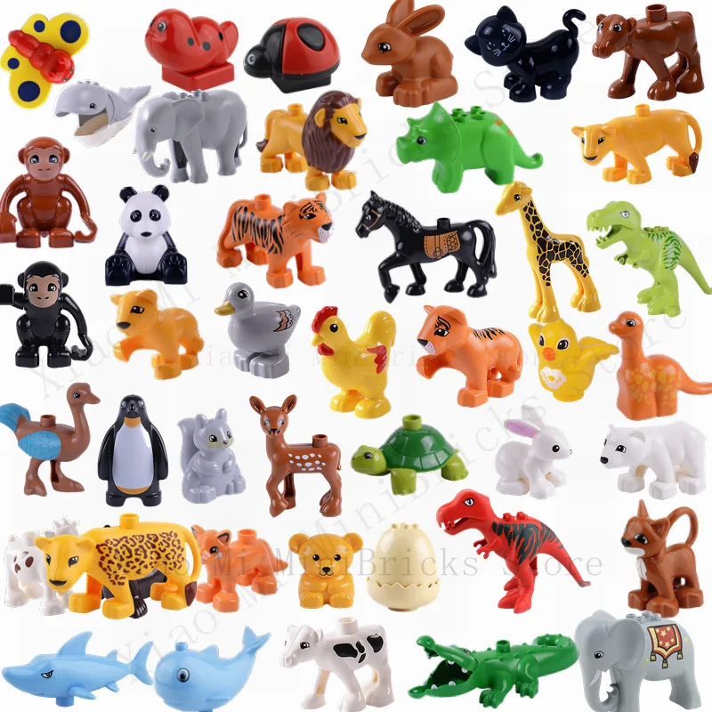 

Legoing Duplo Animal Model Large Size Building Blocks Animals Educational Toys For Kid Children Gift Compatible Legoings Figures