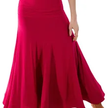 Женские юбки для бальных танцев красного цвета для выступлений, стандартные юбки для фламенко черного и фиолетового цветов, одежда для девочек, длинная синяя юбка для цыганских танцев