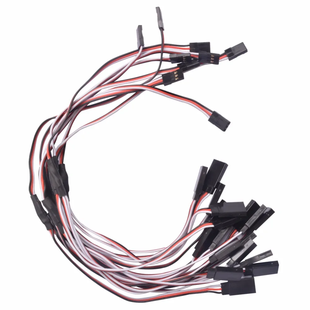 

10pcs/lot 150mm/300mm/500mm 15cm 30cm 50cm Y Micro Standard Servo Extension Lead Wire Futaba Connector male Plug