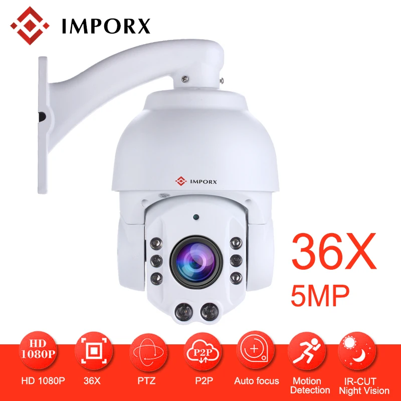 

1080P 5MP Mini PTZ IP Camera Outdoor Network Onvif 36X Zoom High Speed Dome IP Camera CCTV Security Camera IR 100M Night Vision