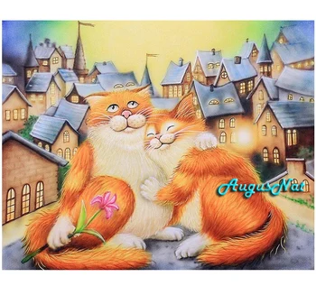 

cat diamond painting full square cartoon scenery wall art house decor crystal rhinestone painting diamond dotz kits needleworks