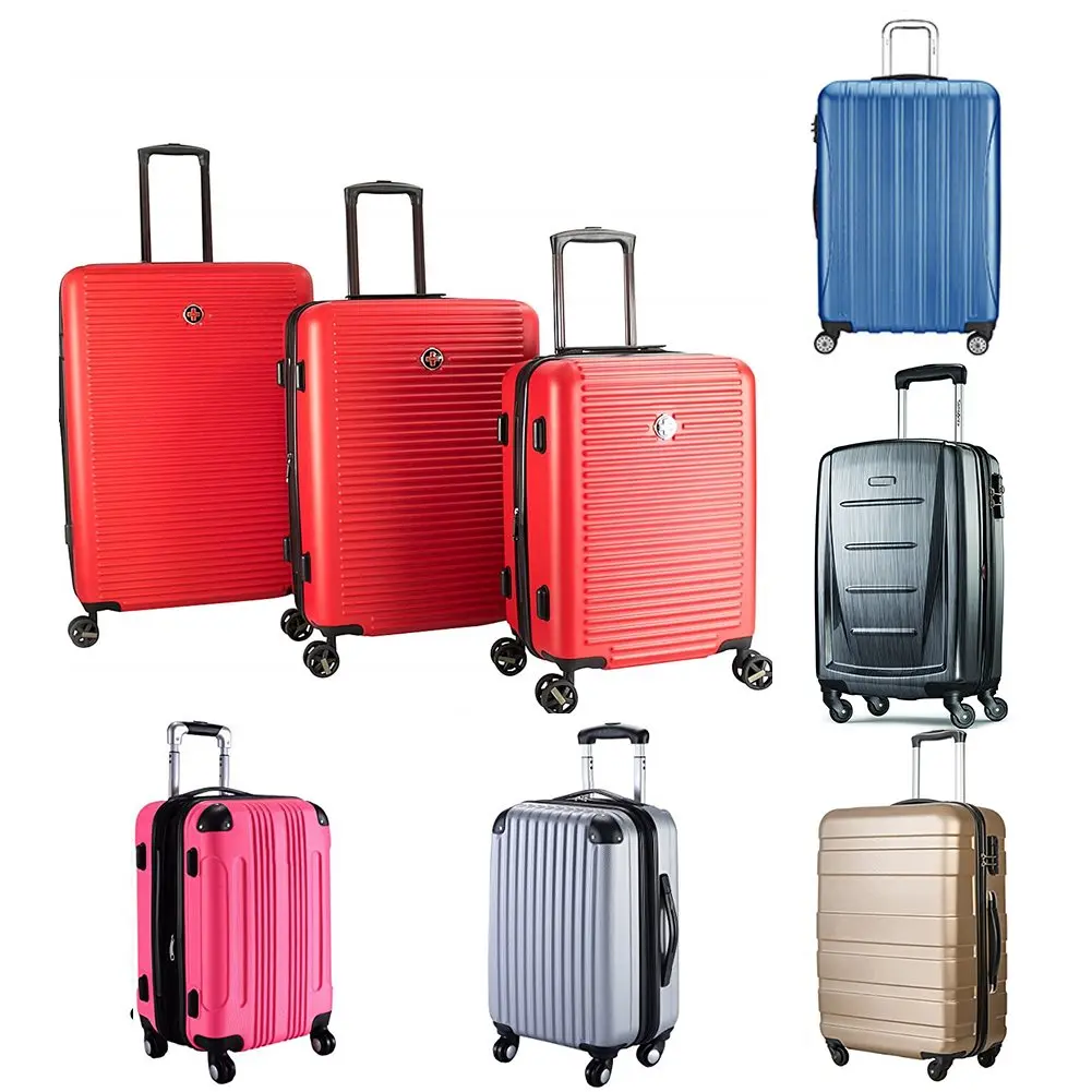 Hardside Spinner Luggage With Usb Port Carry On Red Japan Style 14" 16