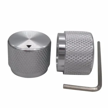 

Taiss/ 2pcs Silver Aluminum Rotary Electronic Control Potentiometer Knob for 6 mm Diameter Shaft, 20mm Dia x 15.5mm Height