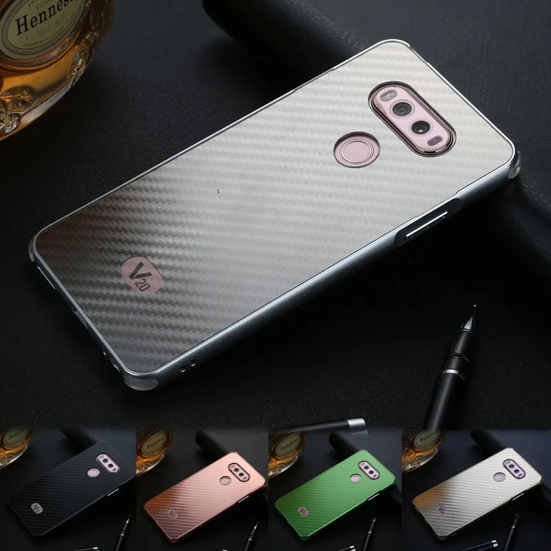 Для LG V 20 V20 H910 чехол с алюминиевой металлической рамкой из углеродного волокна