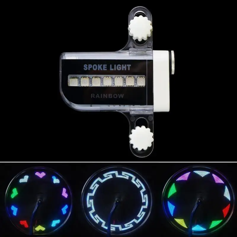 Sale 30 Flash Patterns 14 LED Colorized Shock Sensor Wheel Spoke LED Light Universal Mountain Bike Bicycle Wheel Tire Decoration 2