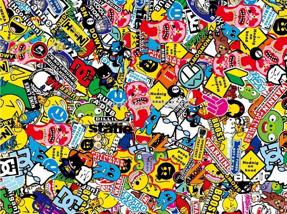 8 X Hojas A4 bebidas energéticas Stickerbomb Vinilo Wrap air//bubble Libre
