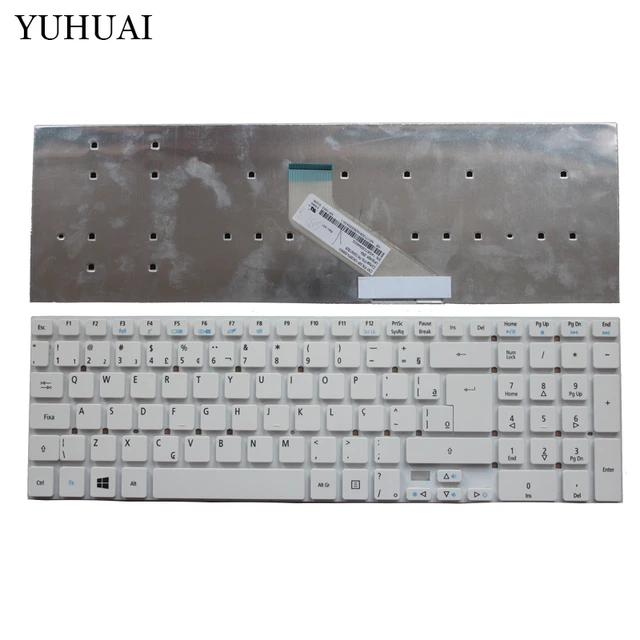 NEW For Acer Aspire MP-10K36PA-6984W PK130N41B28 Brazil Laptop keyboard BR  Version White - AliExpress