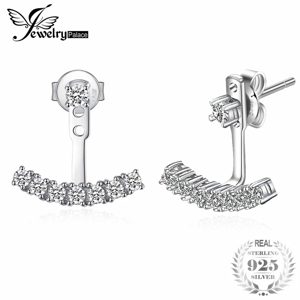 

JewelryPalace Fashion 0.6ct Cubic Zirconia Stud Earrings Soild 925 Sterling Silver Jewelry for Women Present Brand New Nice Gift