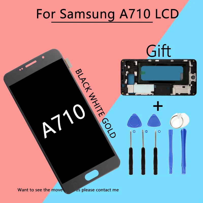 

LCDS Screen For Samsung Galaxy A7 2016 Display A710 A7100 A710F A710M Phone LCD Assembly Replacement