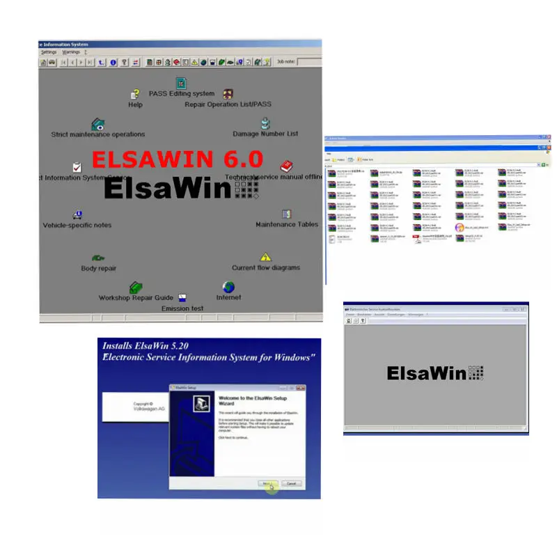 Новейшее программное обеспечение для ремонта автомобиля ElsaWin 6,0 работа для V-W 5,3 для Audi в 80gb hdd жесткий диск usb3.0 elsa6.0 диагностические данные для автомобиля