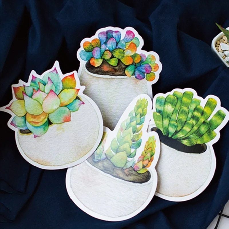 

30pcs/pack Luminous Plants Greeting Card Chancery Letter Mini Memo Card Envelope Gift Card Set Postcard Gift Letter Paper Card